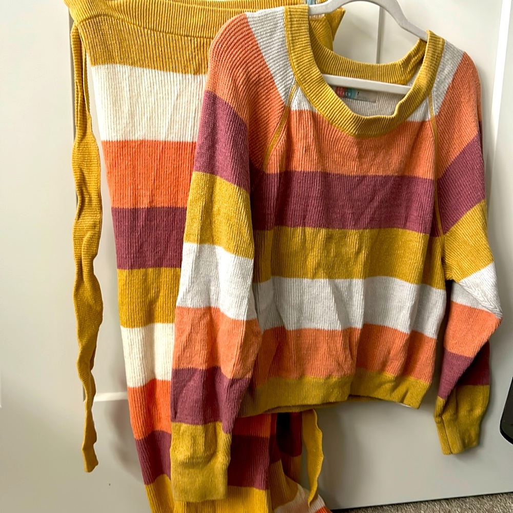 Free People Beach wrap skirt and sweater set